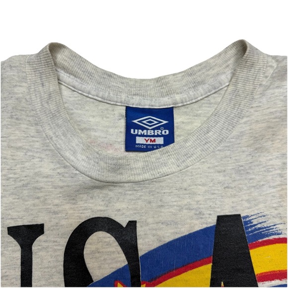 USA 1994 World Cup Umbro Soccer Vintage 90s Youth Medium T Shirt Single Stitch - Picture 3 of 11